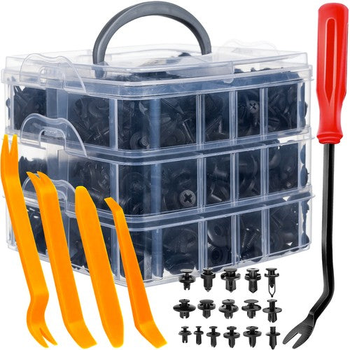 Set di rivetti in plastica per auto 620 pezzi 5904665714393 00024297 WB602
