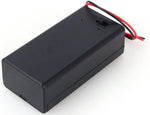 Custodia porta batteria 9V con interruttore in plastica
