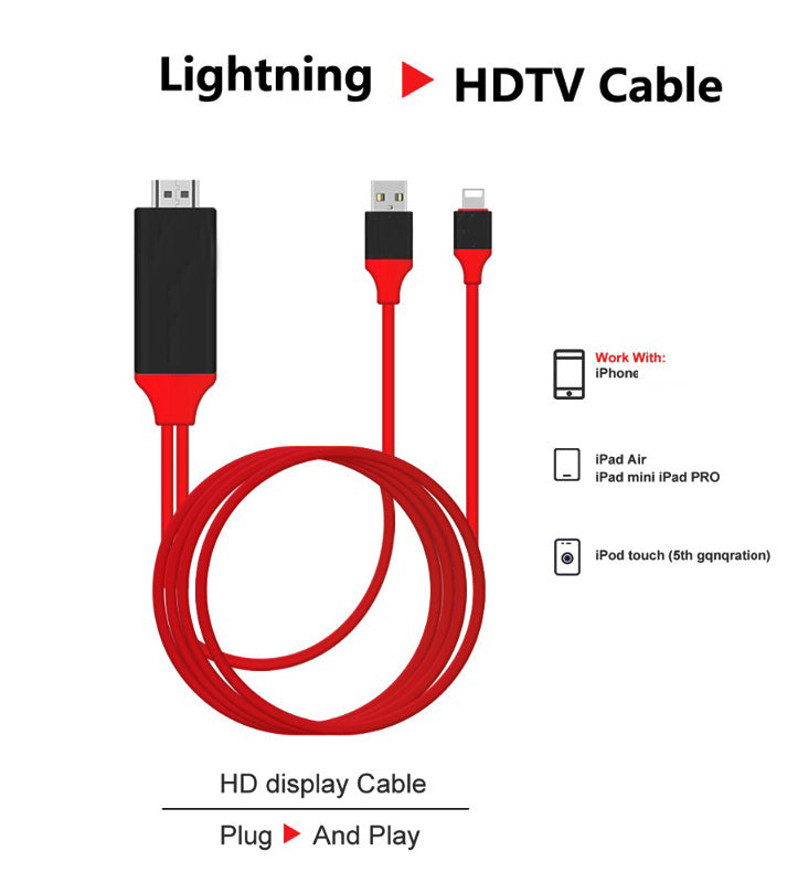 Cavo adattatore HDMI Lightning per smartphone 2m