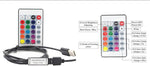 Striscia LED RGB 5m IP65 cavo di alimentazione USB con telecomando 6919478009825 ZXD-982 WB1005