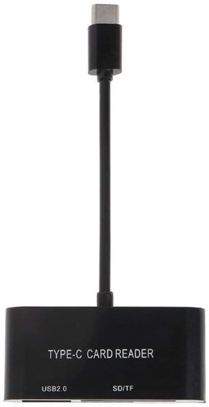 Adattatore USB Type C a USB 2.0 con lettore schede SD e TF