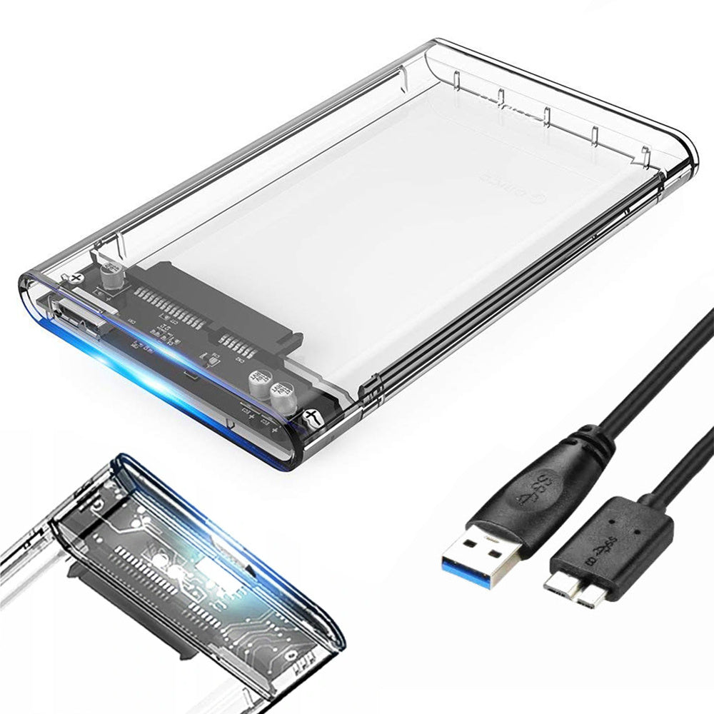 Box per disco esterno 2.5" USB 3.0 in plastica trasparente 5907451330395 06222 WB912