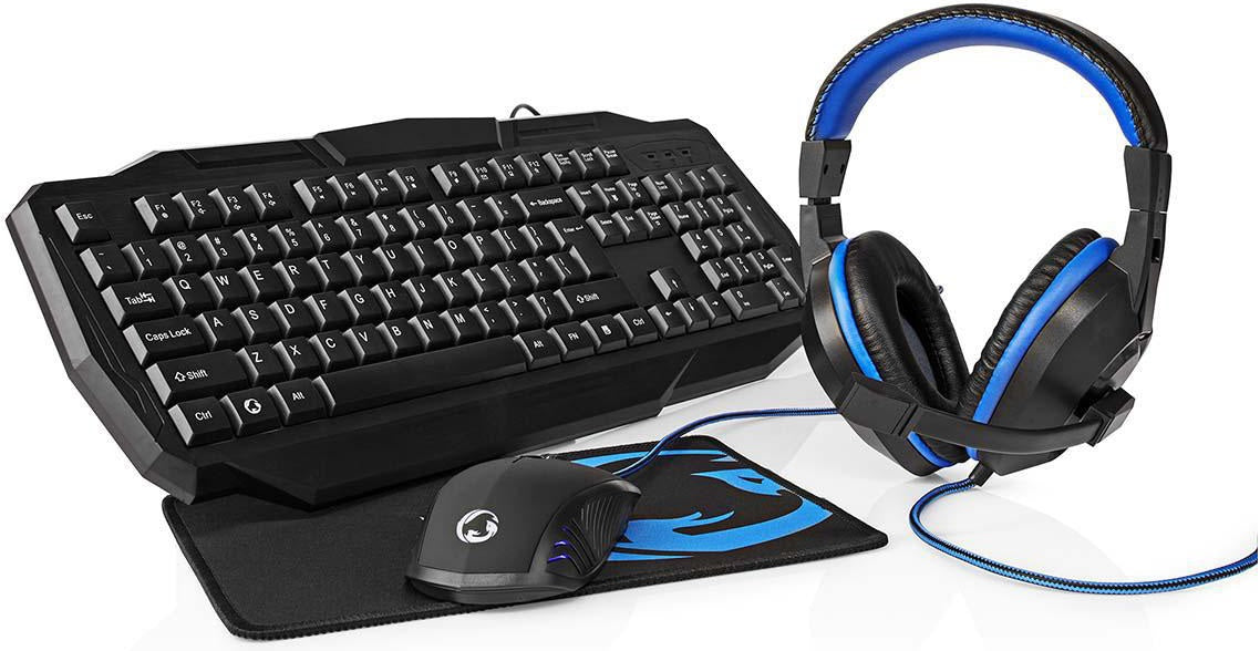Kit gaming 4in1 Tastiera-Cuffie-Mouse-Tappetino GCK41100BKIT 5412810333721 WB932