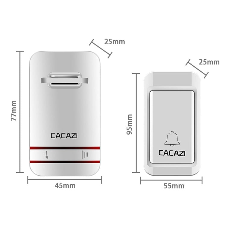 Campanello elettronico wireless cinetico con 3 ricevitori