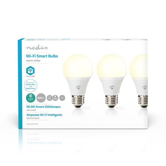 Lampadina LED Smart Wi-Fi 9W Bianco caldo 2700K E27 800 lumen confezione da 3 pezzi
  5412810313242 541281031324 WIFILW31WTE27 ND9050