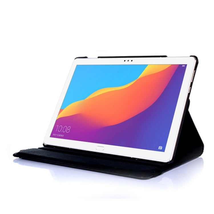 Custodia in pelle con rotazione orizzontale a 360 gradi con texture Litchi per Huawei MediaPad T5 10.1, con supporto, For MediaPad T5 10.1