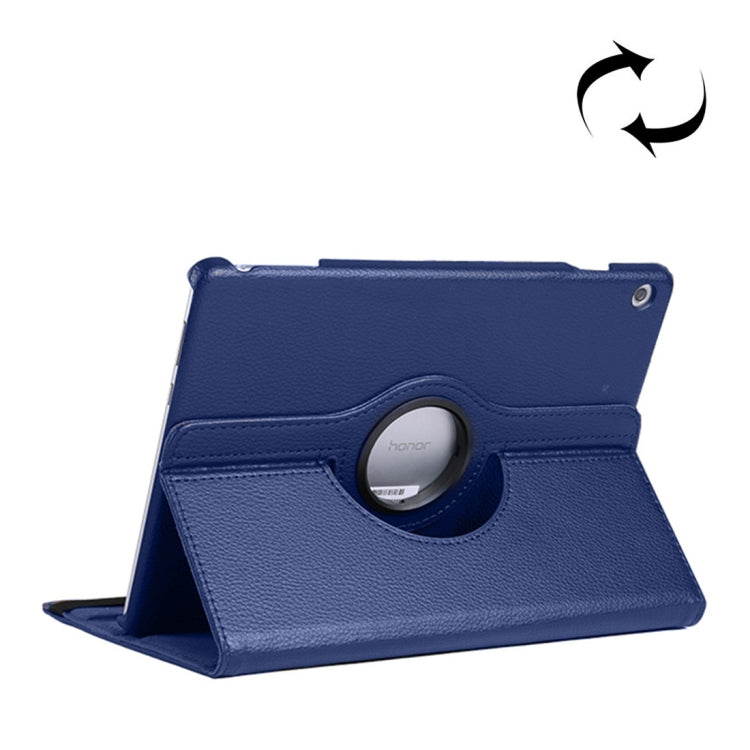 Custodia in pelle con rotazione orizzontale a 360 gradi con texture Litchi per Huawei MediaPad T5 10.1, con supporto, For MediaPad T5 10.1
