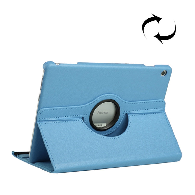 Custodia in pelle con rotazione orizzontale a 360 gradi con texture Litchi per Huawei MediaPad T5 10.1, con supporto, For MediaPad T5 10.1