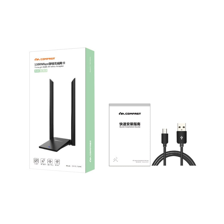 Adattatore USB WiFi Dual Band 1300Mbps con 2 Antenne