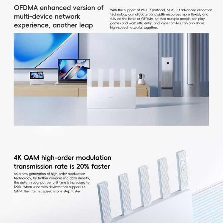 Xiaomi Router BE5000 WiFi 7 Dual Band 2.5G Porta 512MB RAM