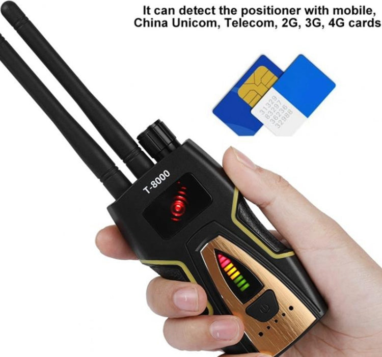 Rilevatore segnale RF T-8000 per intercettazioni e GPS