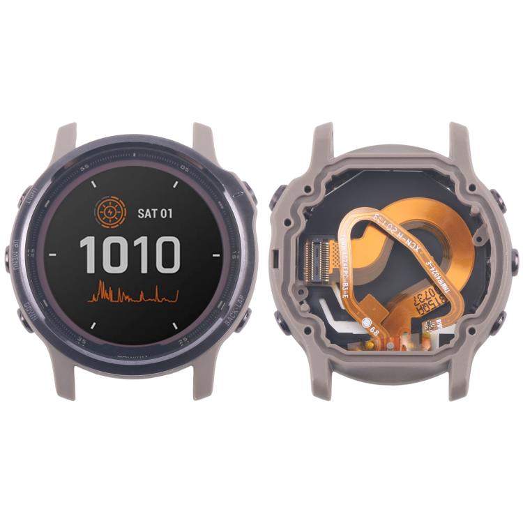 Schermo LCD originale con digitalizzatore per Garmin Fenix 6S Pro Solar, assemblaggio completo., For Garmin Fenix 6S Pro Solar(Original)