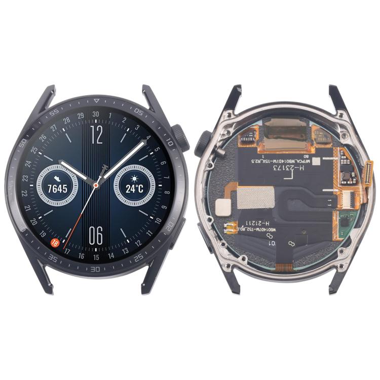 Per Huawei Watch GT 3 46mm JPT-B29 Cavo singolo Schermo LCD Digitalizzatore Gruppo completo con cornice, For Huawei Watch GT 3 46mm(Single Cable)