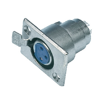 Connettore XLR 3 Pin Femmina Metallo Argento