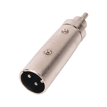 Adattatore XLR 3 poli maschio a RCA maschio argento