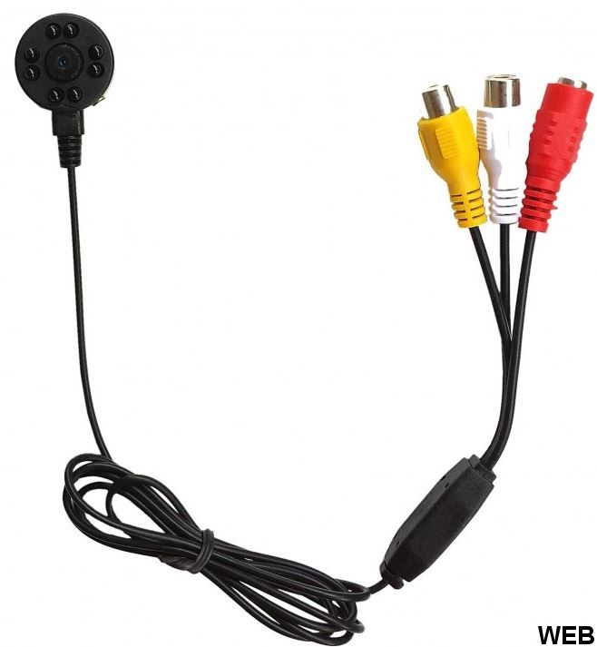 Microtelecamera AHD 3.6mm a colori con microfono e 8 LED IR