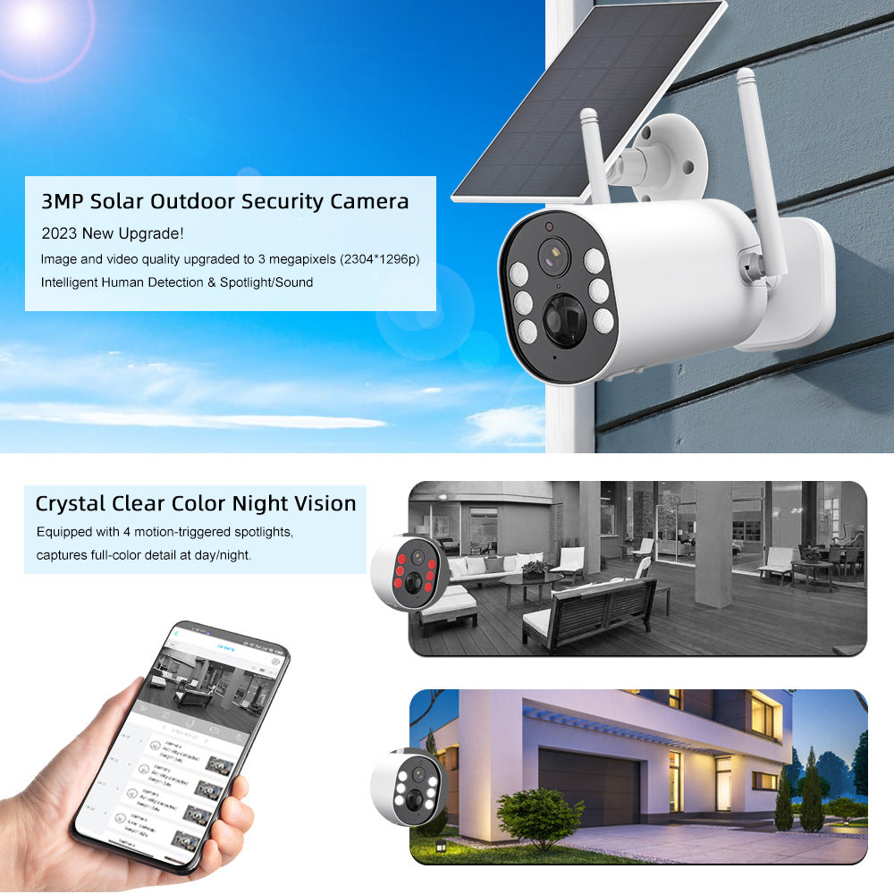 Telecamera IP WiFi/Scheda SIM 2MP 1080p con pannello solare Z950