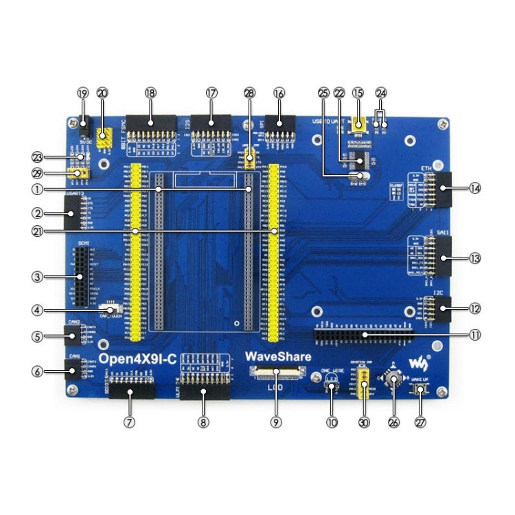Scheda di sviluppo STM32F429 Open429I-C A con interfacce CAN - immagine 6