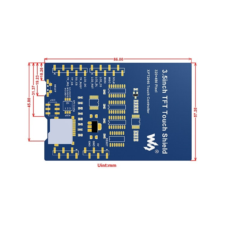 Display LCD touch TFT 3,5 pollici SPI per Arduino - immagine 6