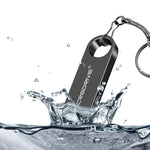 Disco USB 2.0 MicroDrive 8GB in metallo impermeabile oro