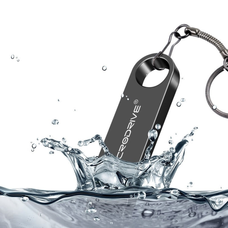 Disco USB 2.0 MicroDrive 8GB in metallo impermeabile oro
