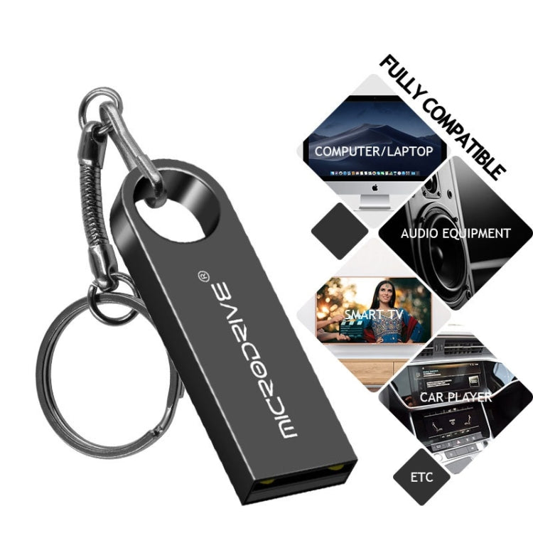 Disco USB 2.0 MicroDrive 8GB in metallo impermeabile oro