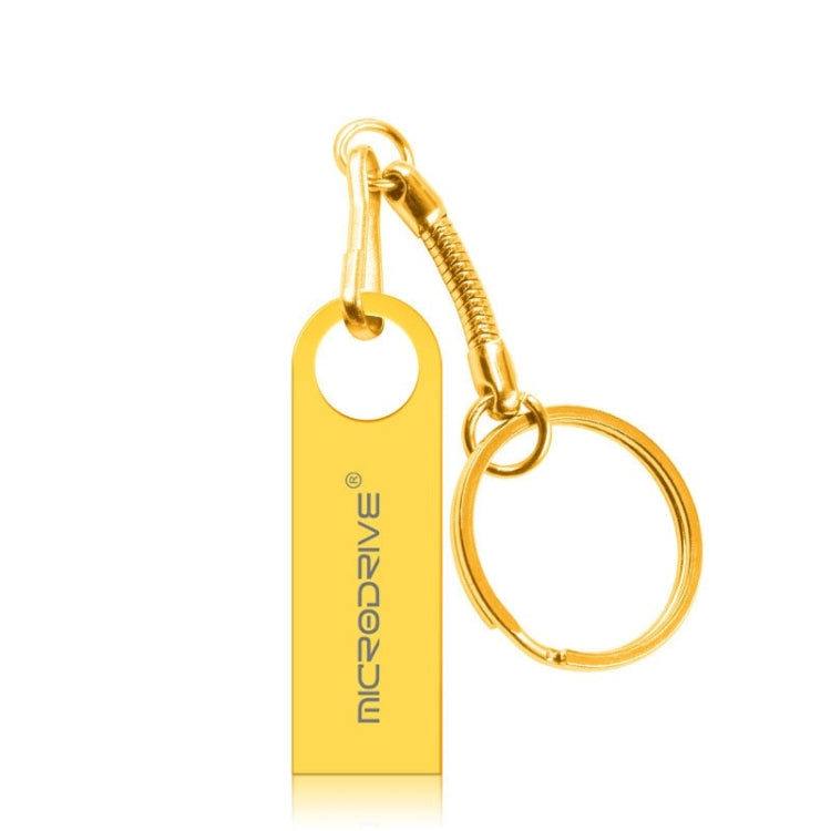 Disco USB 2.0 MicroDrive 8GB in metallo impermeabile oro