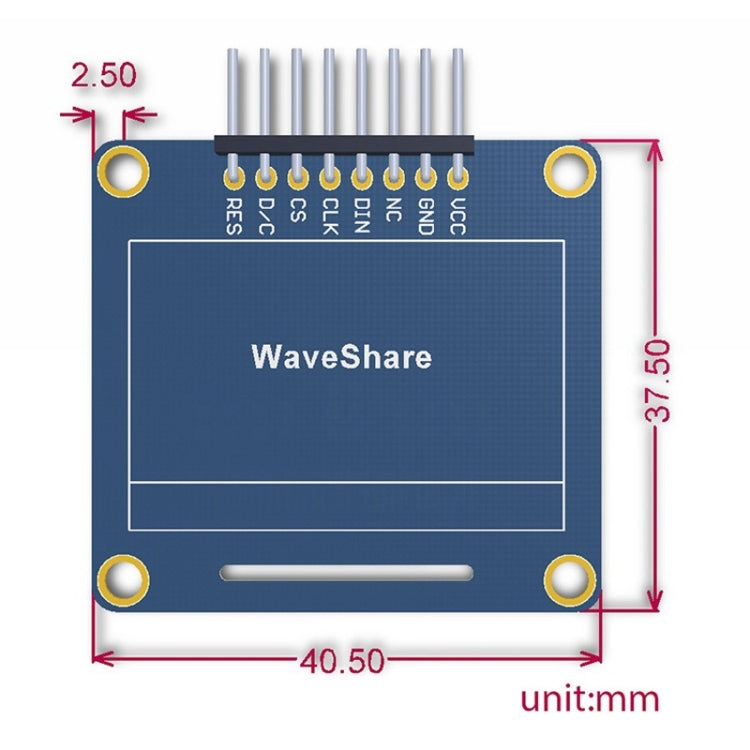 Display OLED 1,3 pollici 128x64 SH1106 SPI/I2C blu - immagine 5