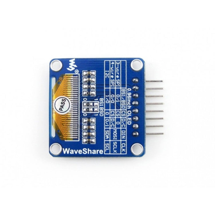 Display OLED Waveshare 0,96 pollici 128x64 SPI e I2C - immagine 3