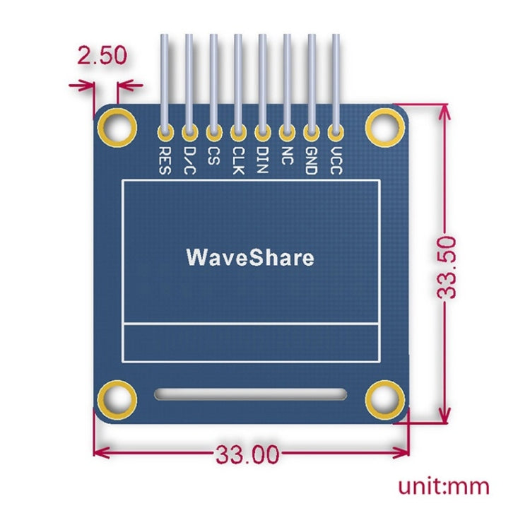Display OLED Waveshare 0,96 pollici 128x64 SPI e I2C - immagine 6