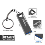 Stickdrive USB 3.0 64GB Mini disco in metallo
