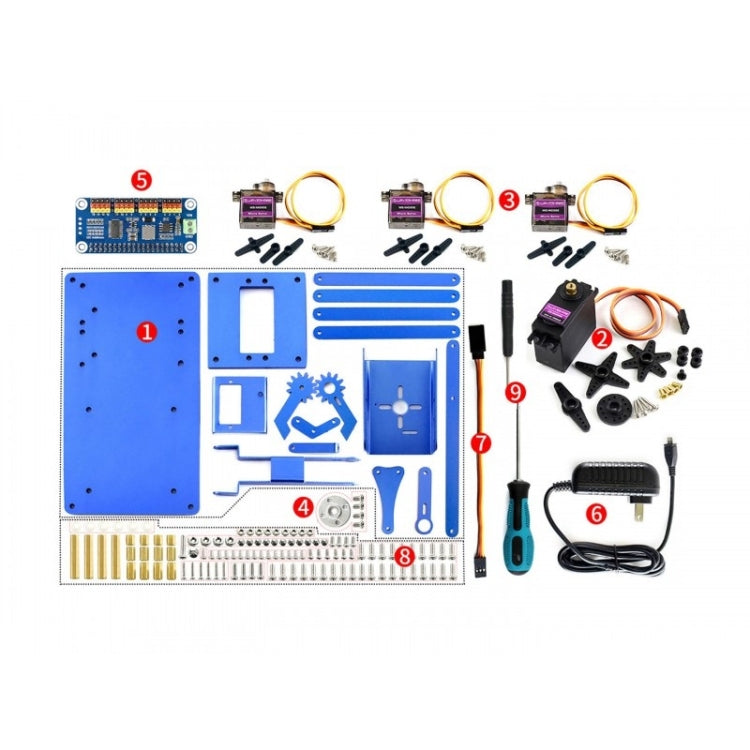 Kit braccio robotico 4-DOF in metallo per Raspberry Pi e Jetson Nano - immagine 4