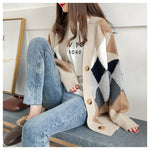 Cardigan donna in maglia spessa maniche lunghe Free Size