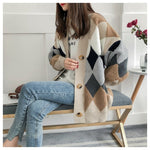Cardigan donna in maglia spessa maniche lunghe Free Size