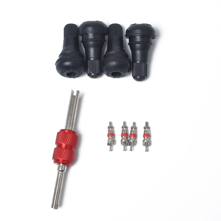 Stelo valvola corto in gomma TR412 con chiave per pneumatici