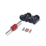 Stelo valvola corto in gomma TR412 con chiave per pneumatici