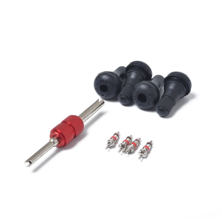 Stelo valvola corto in gomma TR412 con chiave per pneumatici