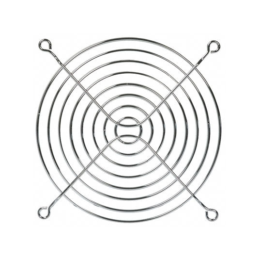 Griglia di protezione ventola 100x100 mm in metallo cromato