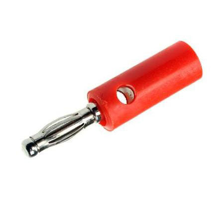 Connettore banana 4mm maschio rosso