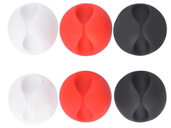 Clip fissacavo adesiva bianca per cavi fino a 6 mm in blister da 6