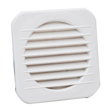 Griglia quadra da incasso circolare in PP bianco Ø 100 mm GQ100 E3046