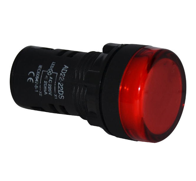 Indicatore luminoso da pannello 220V rosso AD16-22DS