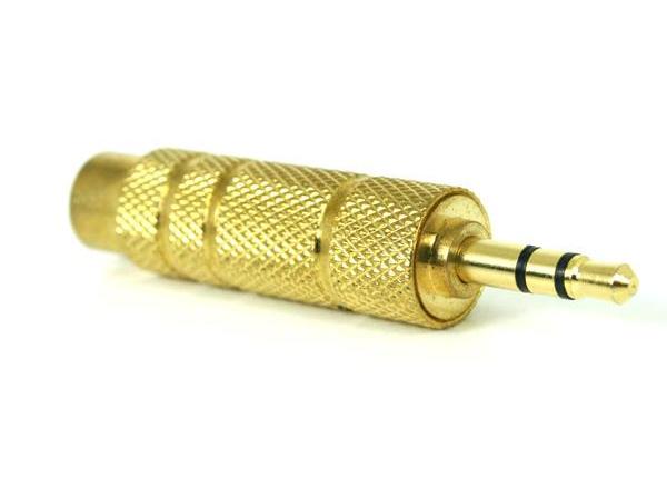 Adattatore Jack 3.5mm stereo spina a 6.3mm presa dorato