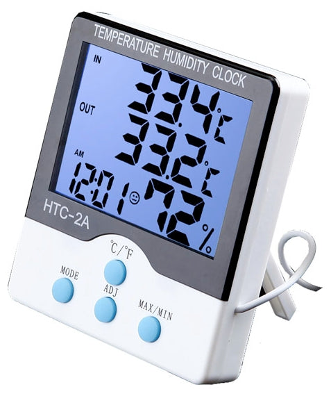 Termometro igrometro digitale con sonda esterna e display LCD