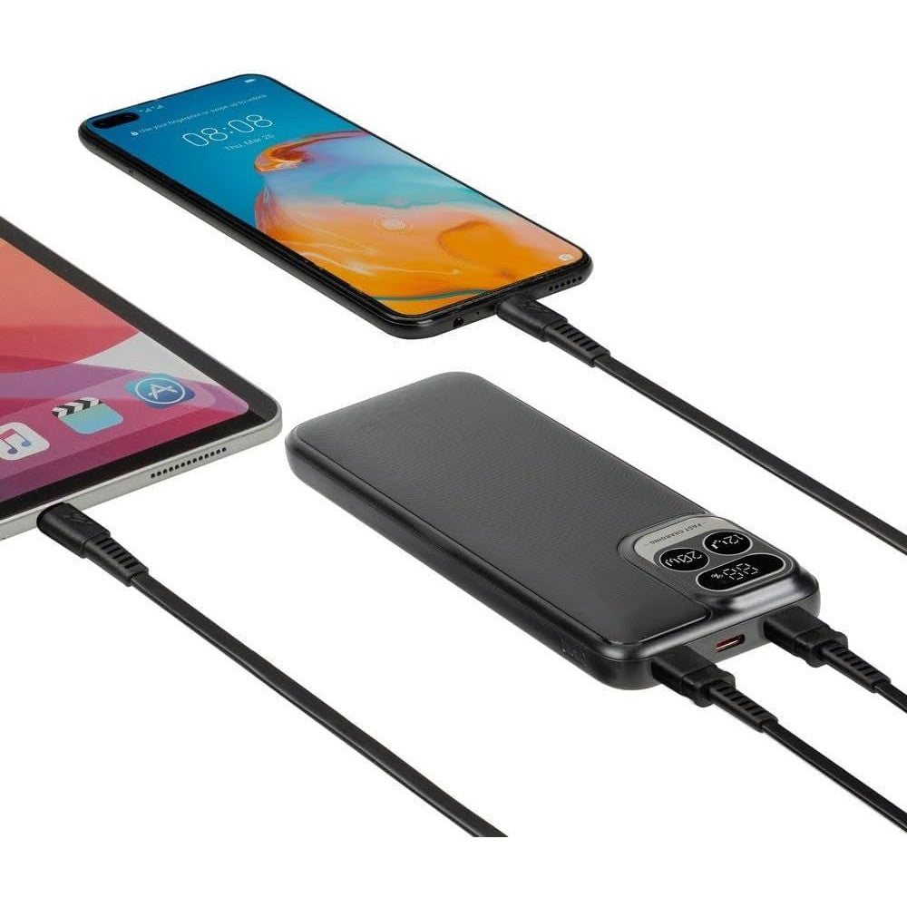 Power Bank 15000mAh 66W con display LED e 4 cavi integrati nero 8055033118903 MOB270