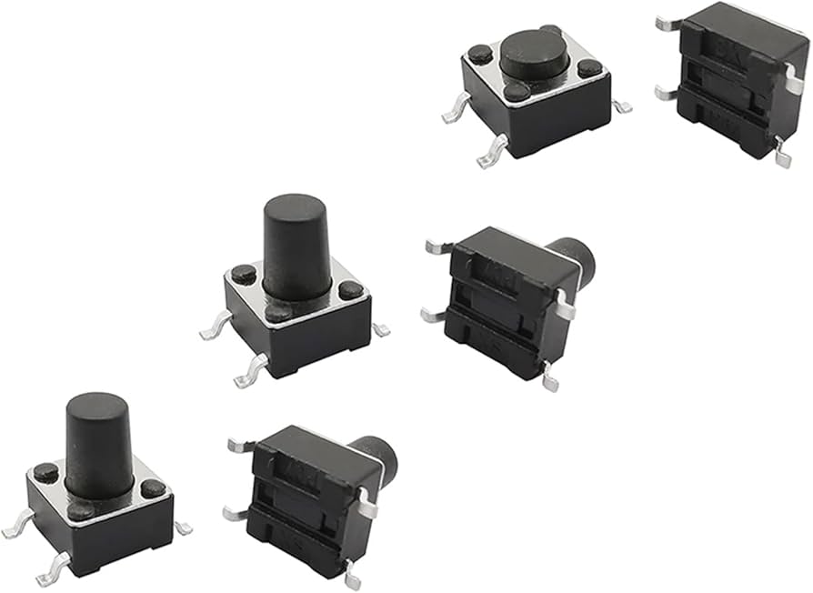 Pulsante switch tattile 6X6X8mm mod. MT1102SC-CT-2-NT - confezione 10 pezzi