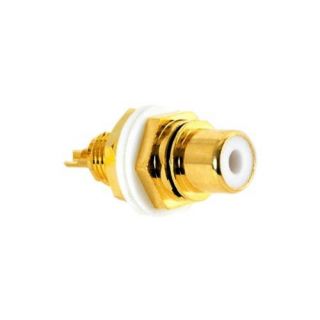 Connettore RCA dorato femmina da pannello nero