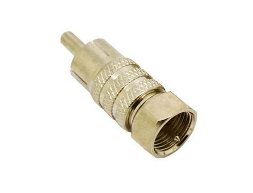 Adattatore RCA maschio F maschio in ottone nichelato
