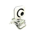 Webcam con microfono USB 2.0 per PC Plug and Play bianca