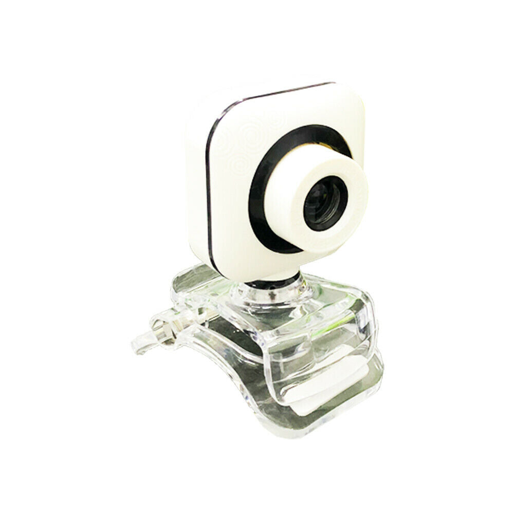 Webcam con microfono USB 2.0 per PC Plug and Play bianca